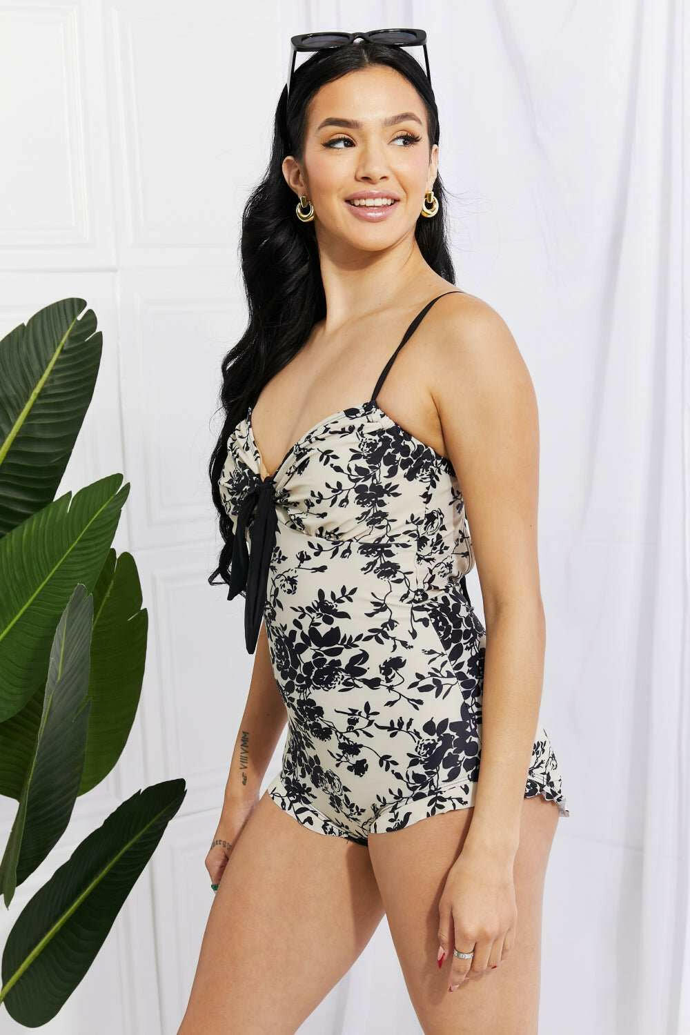 Full Coverage Ruffle Swimsuit