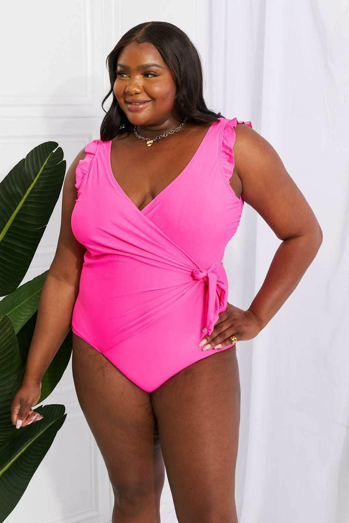 Marina West Swim 'Float On' Faux Wrap One - Piece - Full Size - The Rogue Daisy