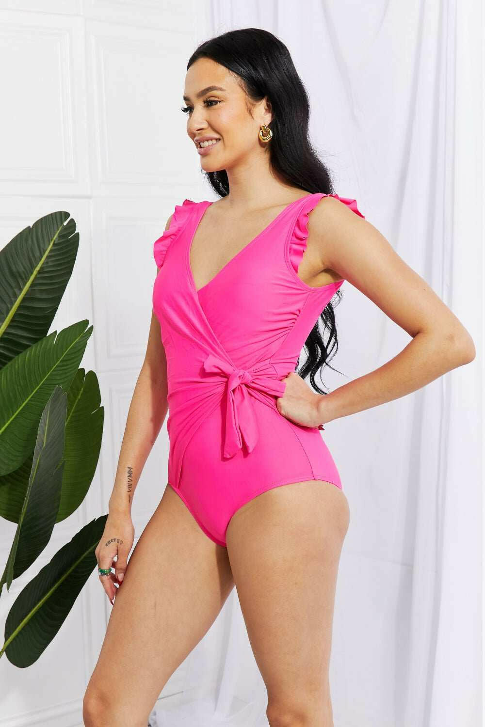 Marina West Swim 'Float On' Faux Wrap One - Piece - Full Size - The Rogue Daisy