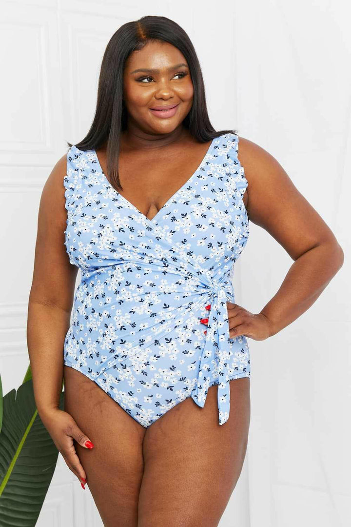 Marina West Swim 'Float On' Faux Wrap One - Piece - Full Size - The Rogue Daisy