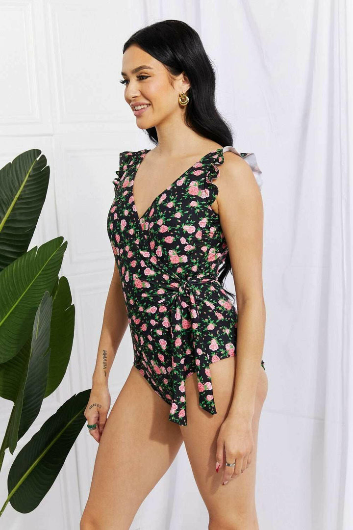 Marina West Swim 'Float On' Ruffle Faux Wrap One - Piece - Full Size - The Rogue Daisy