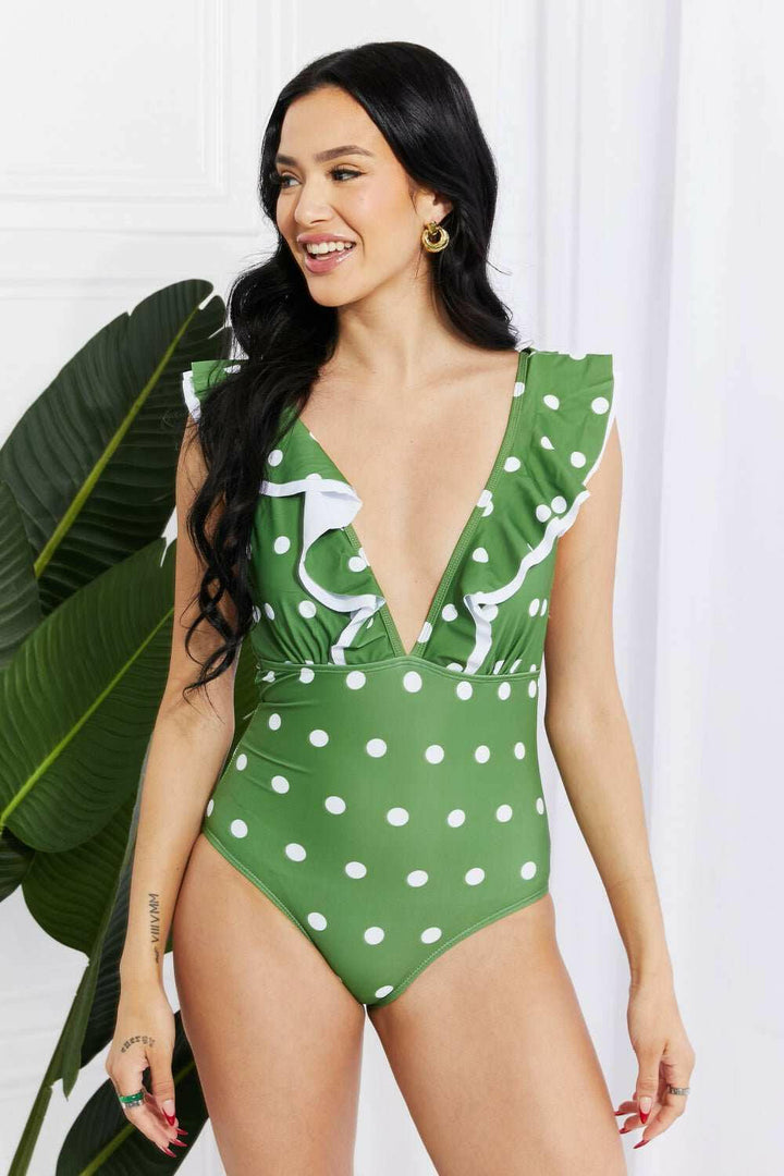 Marina West Swim 'Moonlit Dip' Ruffle Plunge Swimsuit - The Rogue Daisy