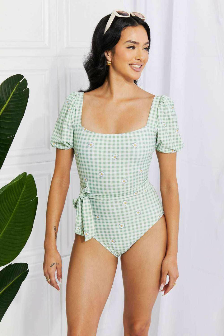 Marina West Swim 'Salty Air' Puff Sleeve One - Piece - The Rogue Daisy