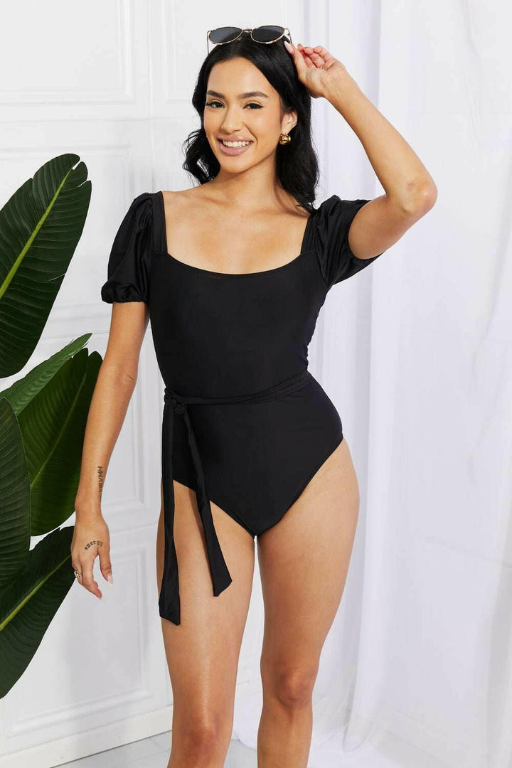 Marina West Swim 'Salty Air' Puff Sleeve One - Piece - The Rogue Daisy