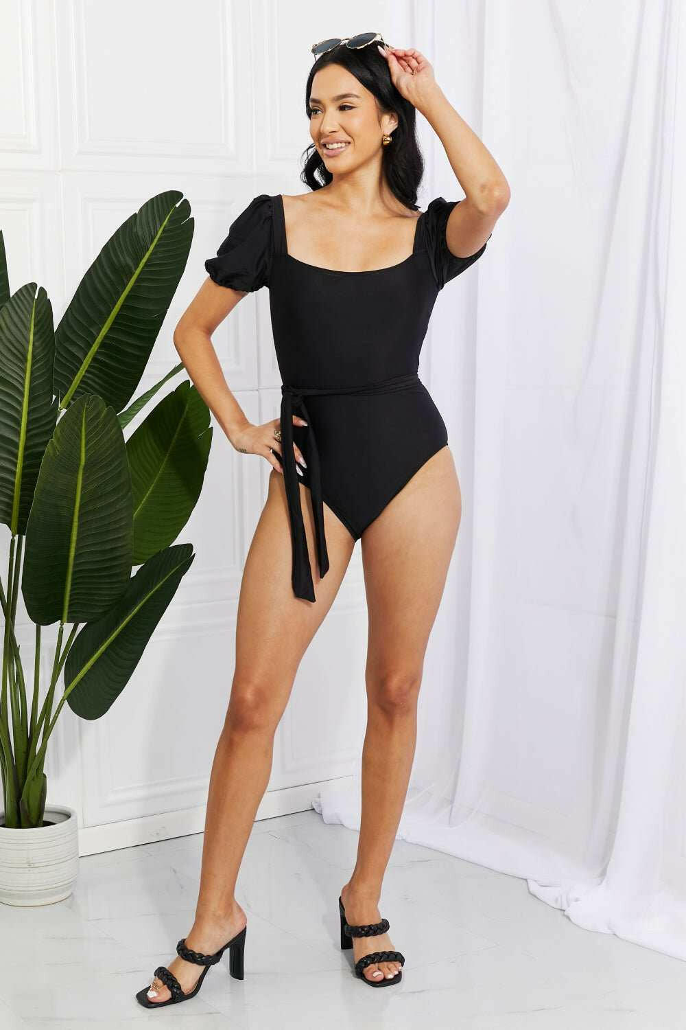 Marina West Swim 'Salty Air' Puff Sleeve One - Piece - The Rogue Daisy