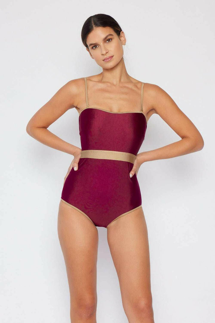 Marina West Swim 'Wave Break' Contrast Trim One - Piece - The Rogue Daisy