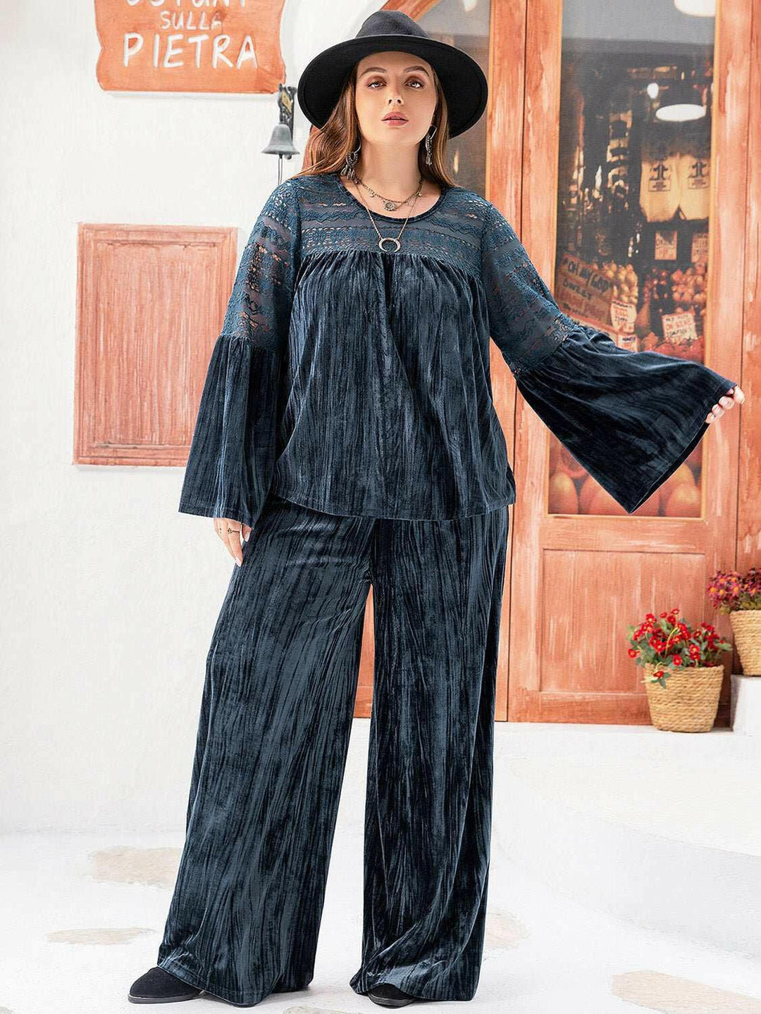 Midnight Velvet Jumpsuit - Plus Size - The Rogue Daisy