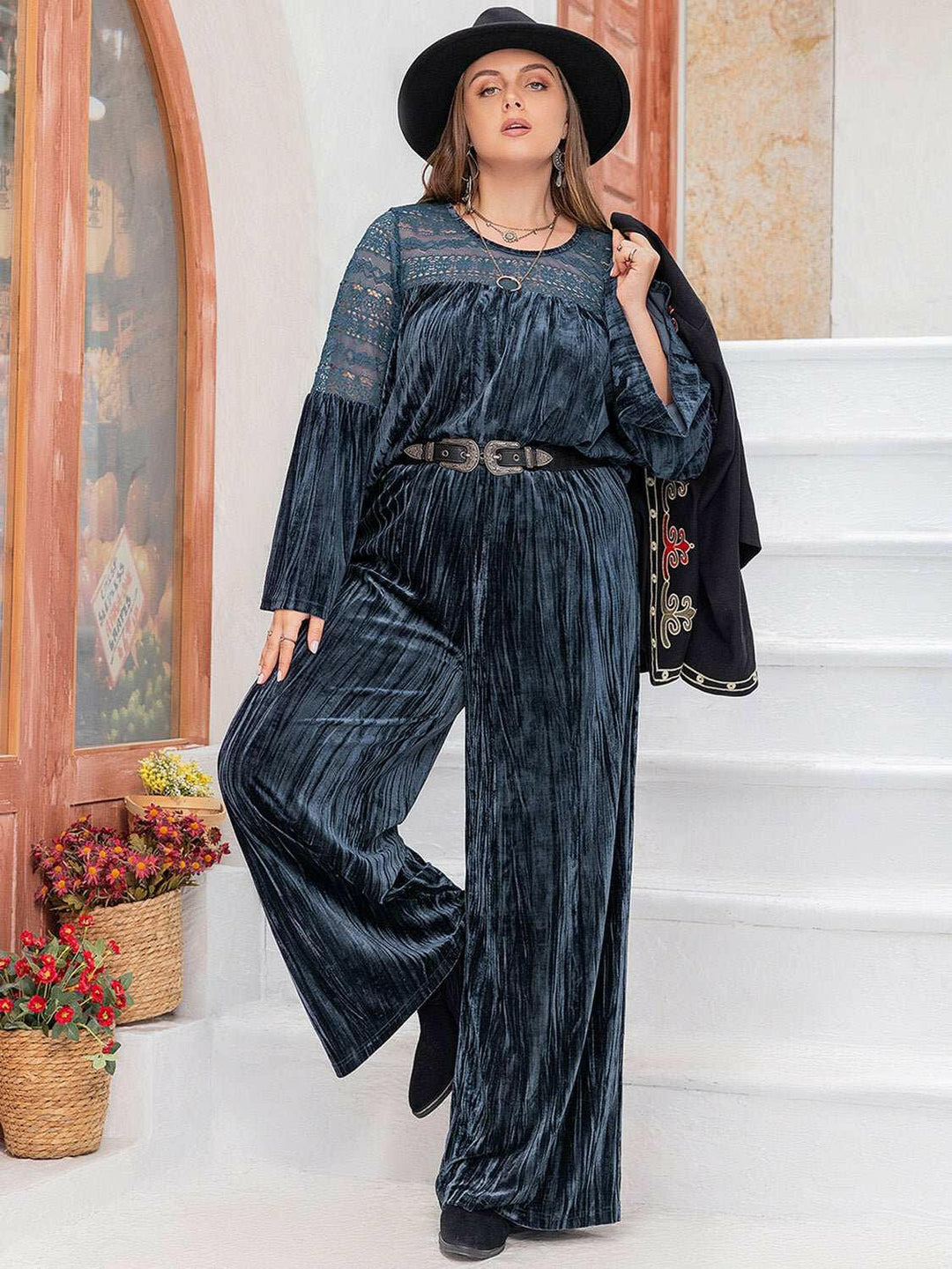 Midnight Velvet Jumpsuit - Plus Size - The Rogue Daisy