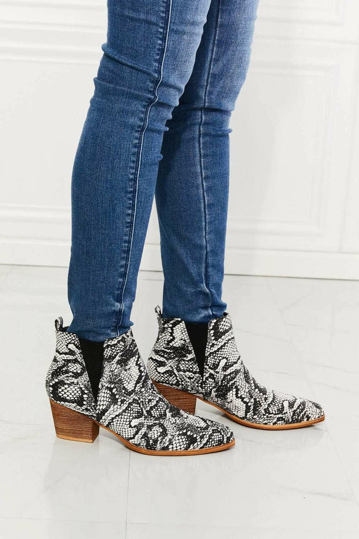 Snakeskin Point Toe Booties - Women's Snakeskin Boots