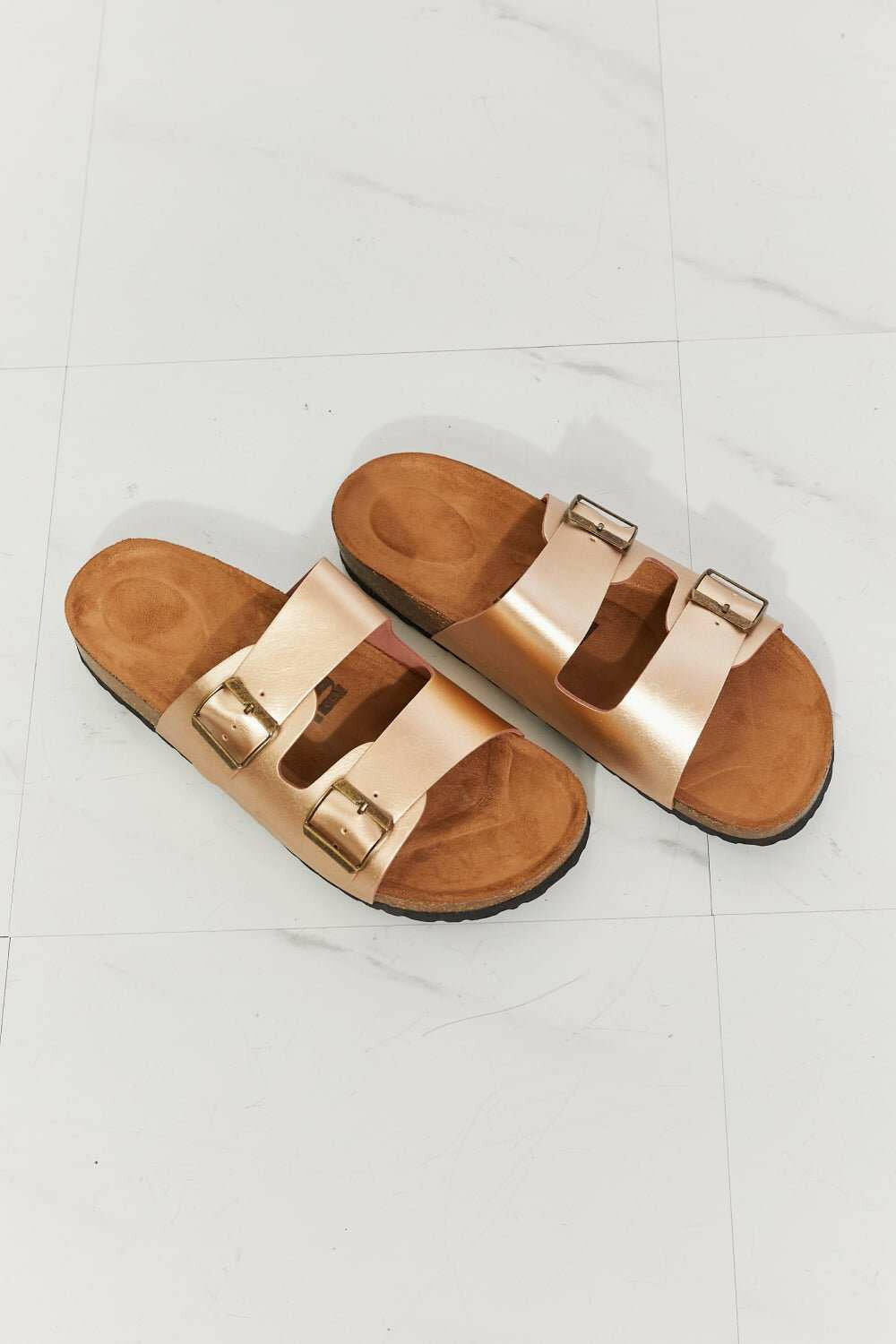 'Best Life' Double - Banded Slide Sandals - The Rogue Daisy