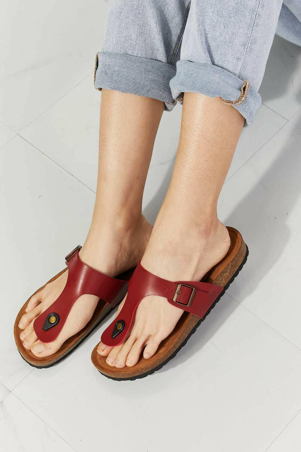 Wine Color Flip Flops