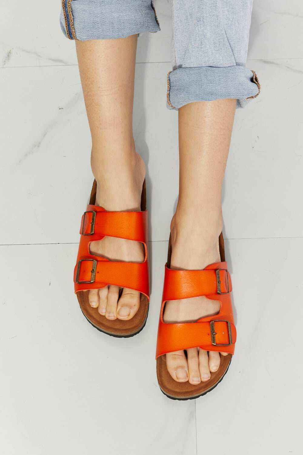 Double Banded Slide Sandals