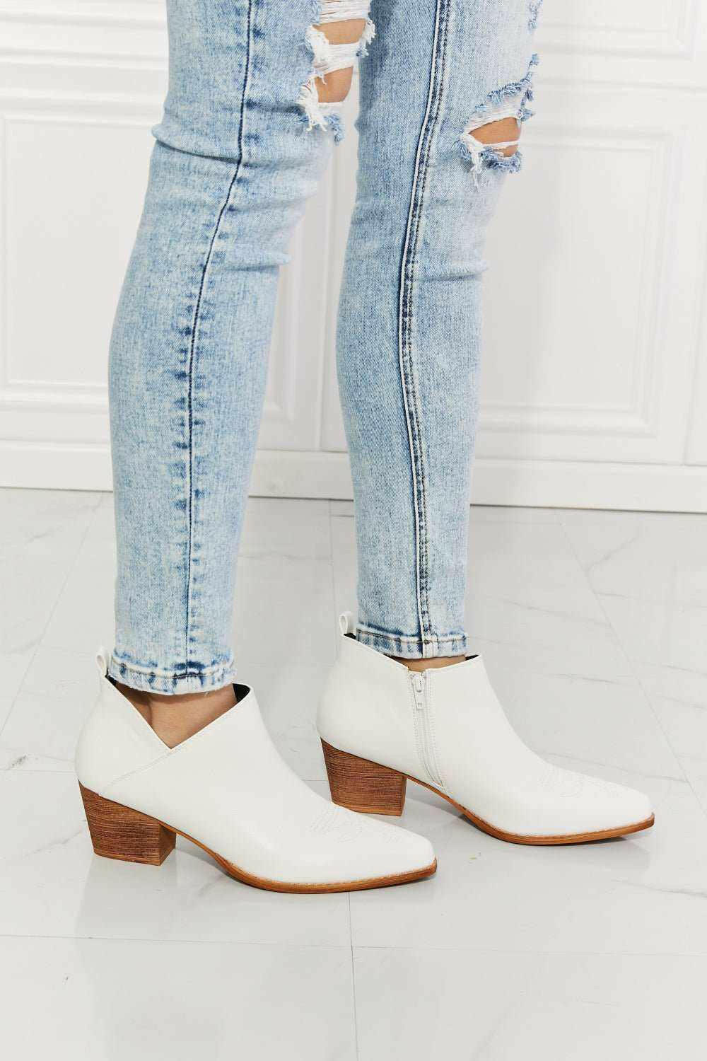 'Trust Yourself' Embroidered Crossover Cowboy Booties - The Rogue Daisy