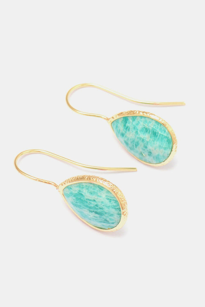 Natural Stone Teardrop Earrings - The Rogue Daisy