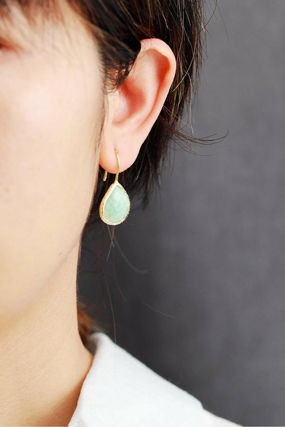 Natural Stone Teardrop Earrings - The Rogue Daisy