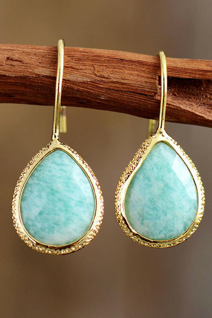 Natural Stone Teardrop Earrings - The Rogue Daisy