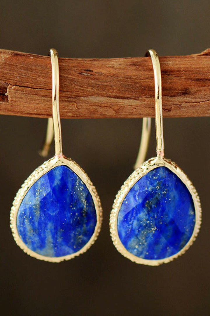 Natural Stone Teardrop Earrings - The Rogue Daisy