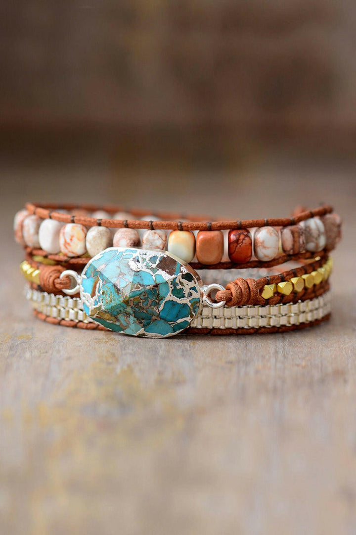 Natural Stone Wrap Bracelet - The Rogue Daisy