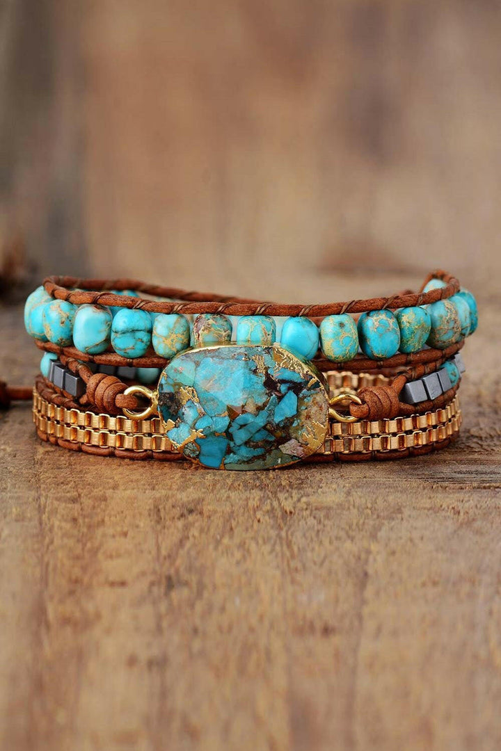 Natural Stone Wrap Bracelet - The Rogue Daisy