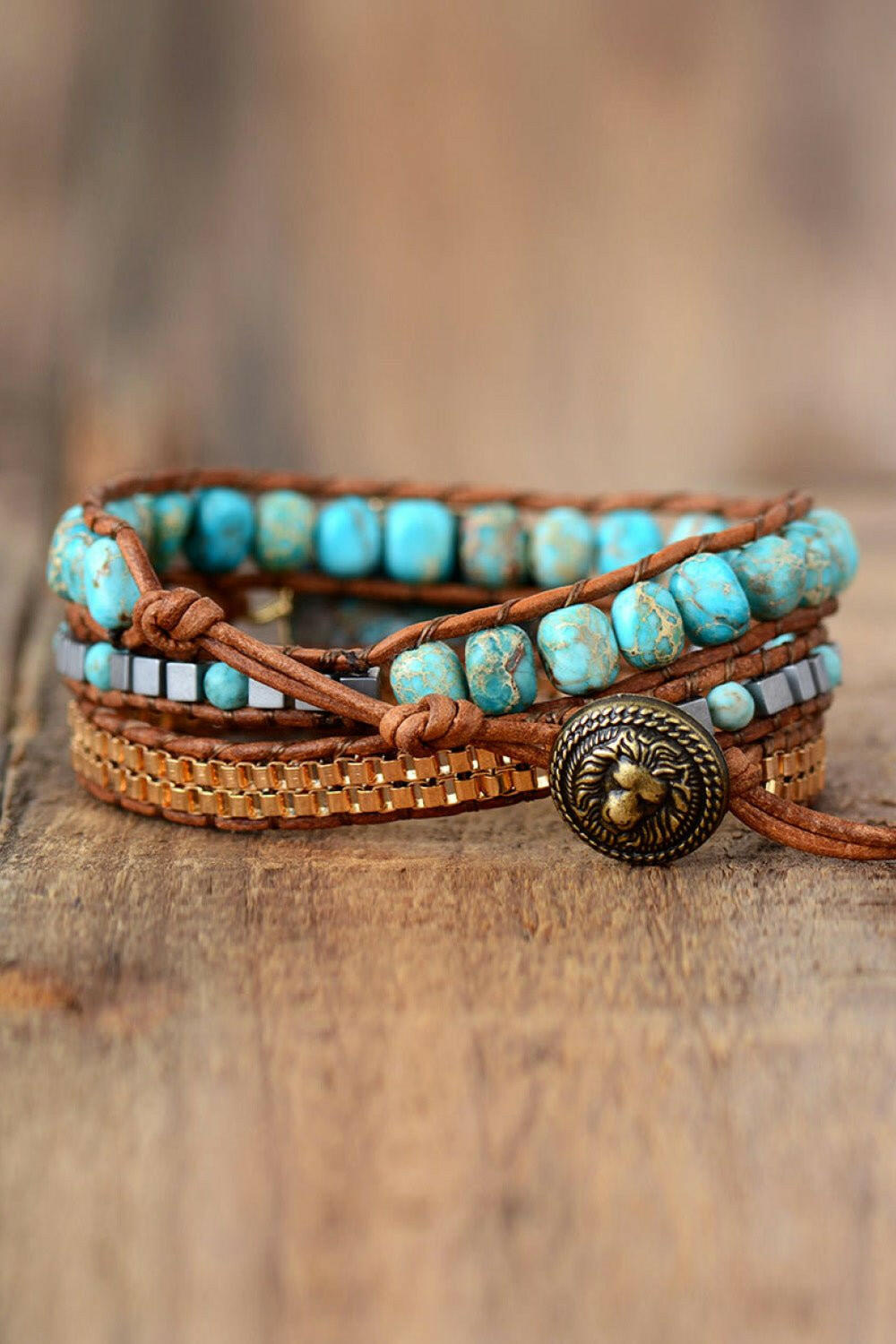 Natural Stone Wrap Bracelet - The Rogue Daisy