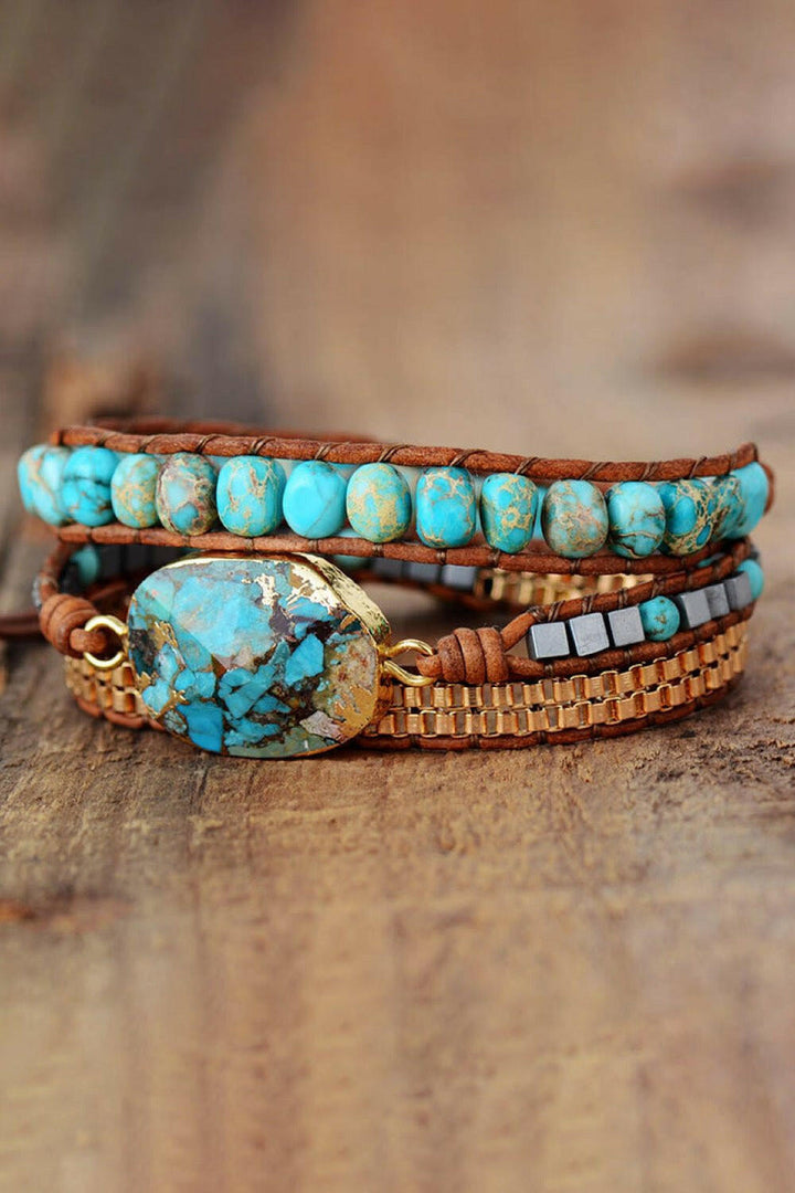 Natural Stone Wrap Bracelet - The Rogue Daisy