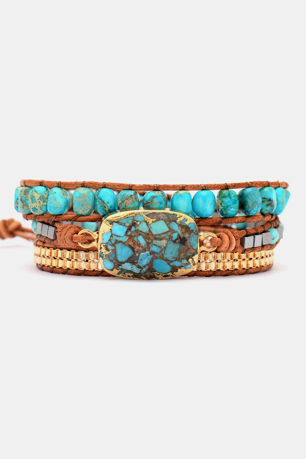 Natural Stone Wrap Bracelet - The Rogue Daisy