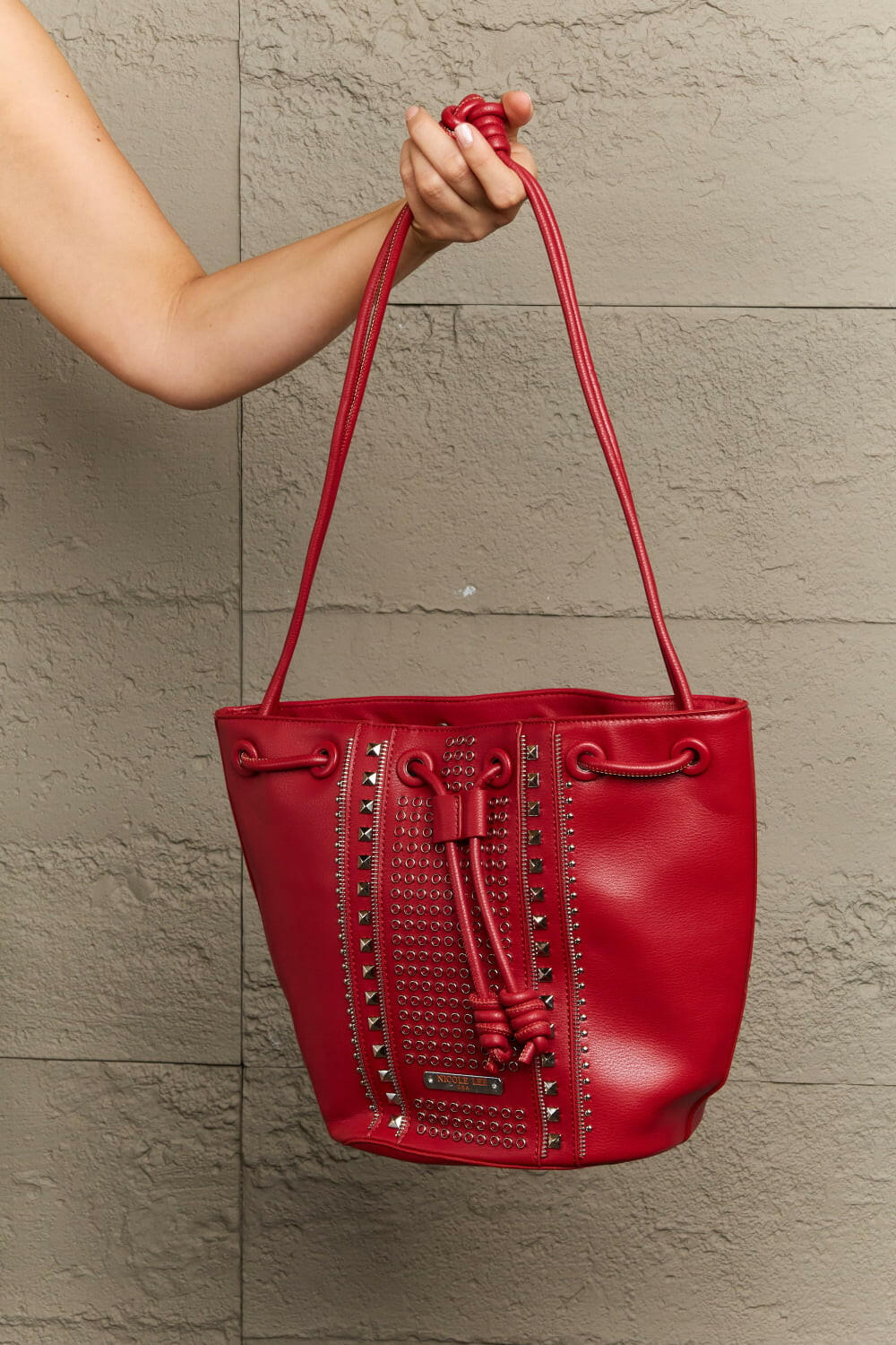 Nicole Lee USA Amy Studded Bucket Bag - The Rogue Daisy