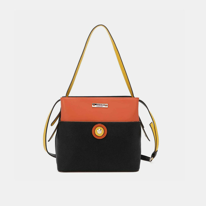 Nicole Lee USA Contrast Leather Shoulder Bag - The Rogue Daisy