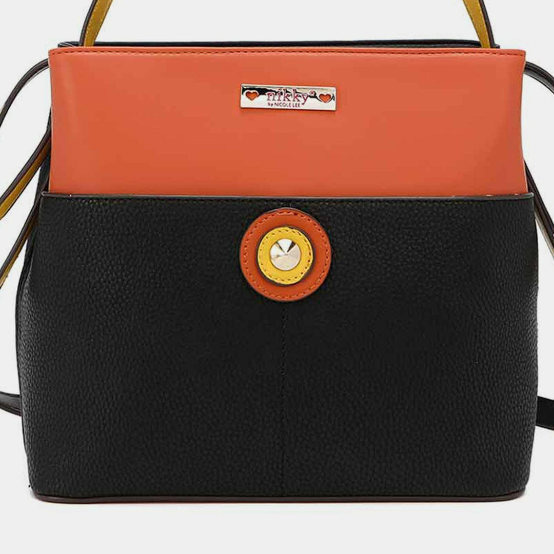 Nicole Lee USA Contrast Leather Shoulder Bag - The Rogue Daisy