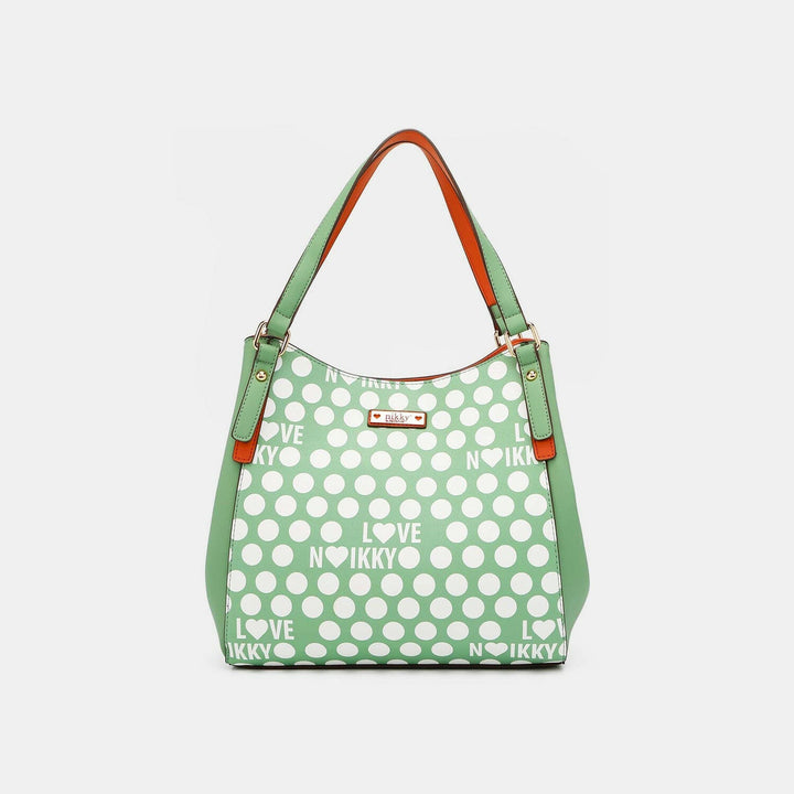 Nicole Lee USA Contrast Polka Dot Handbag - The Rogue Daisy