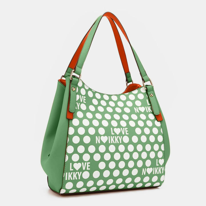 Nicole Lee USA Contrast Polka Dot Handbag - The Rogue Daisy