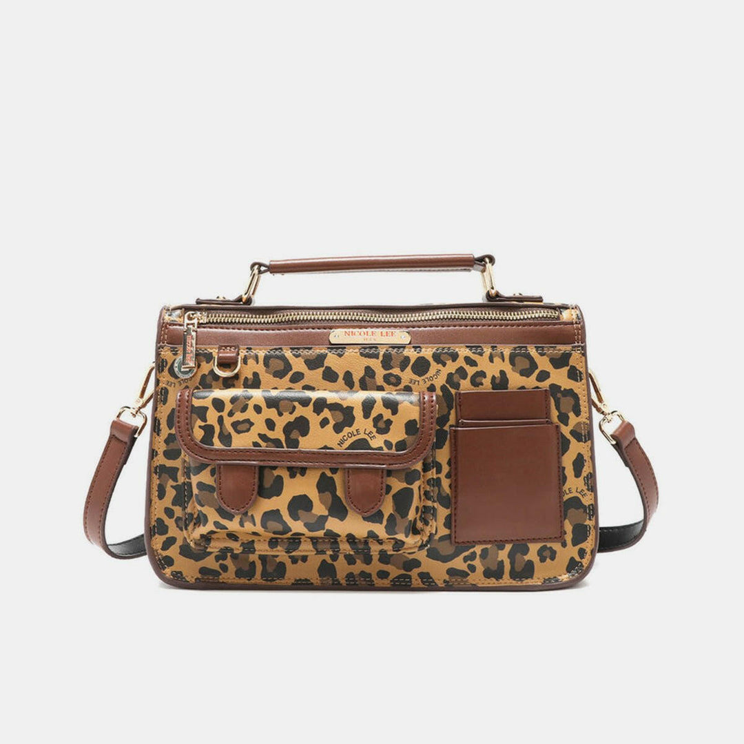 Nicole Lee USA Leopard Top Handle Handbag - The Rogue Daisy