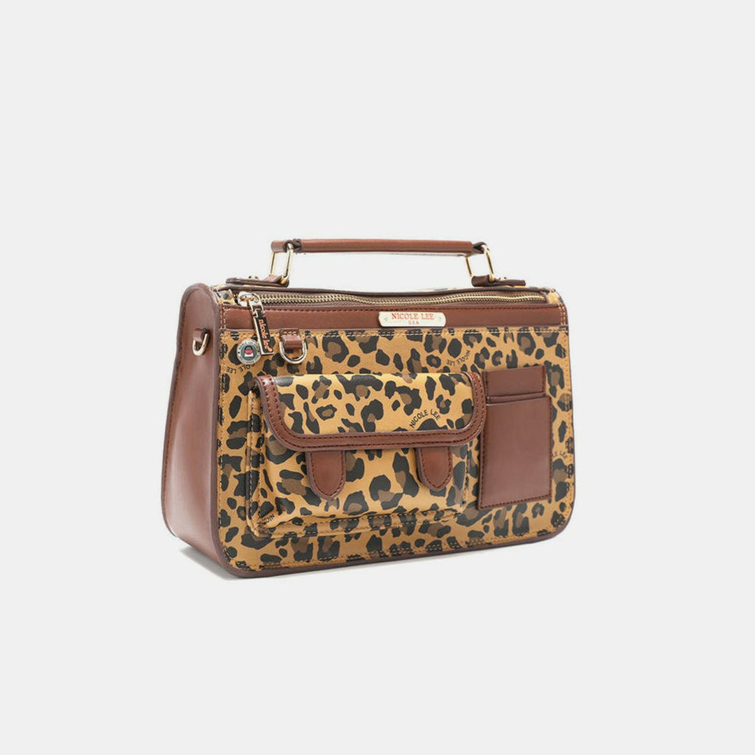 Nicole Lee USA Leopard Top Handle Handbag - The Rogue Daisy