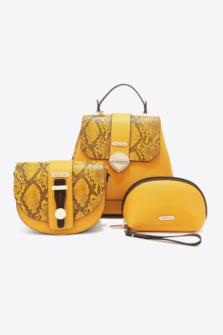 Nicole Lee USA Python 3 - Piece Bag Set - The Rogue Daisy