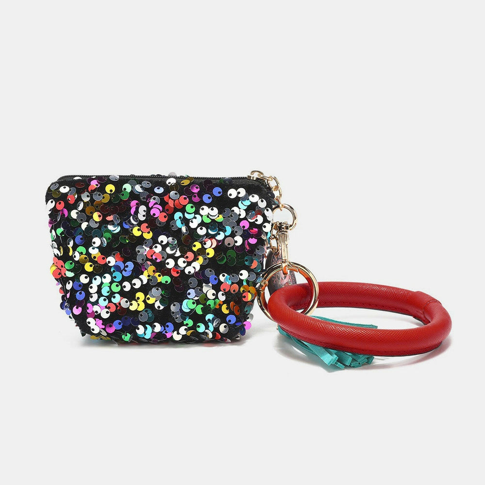 Nicole Lee USA Sequin Pouch Wristlet Keychain - The Rogue Daisy