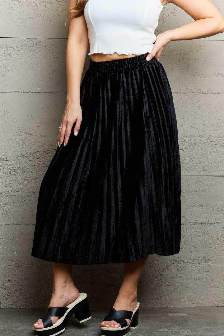 Ninexis Accordion Pleated Flowy Midi Skirt - The Rogue Daisy