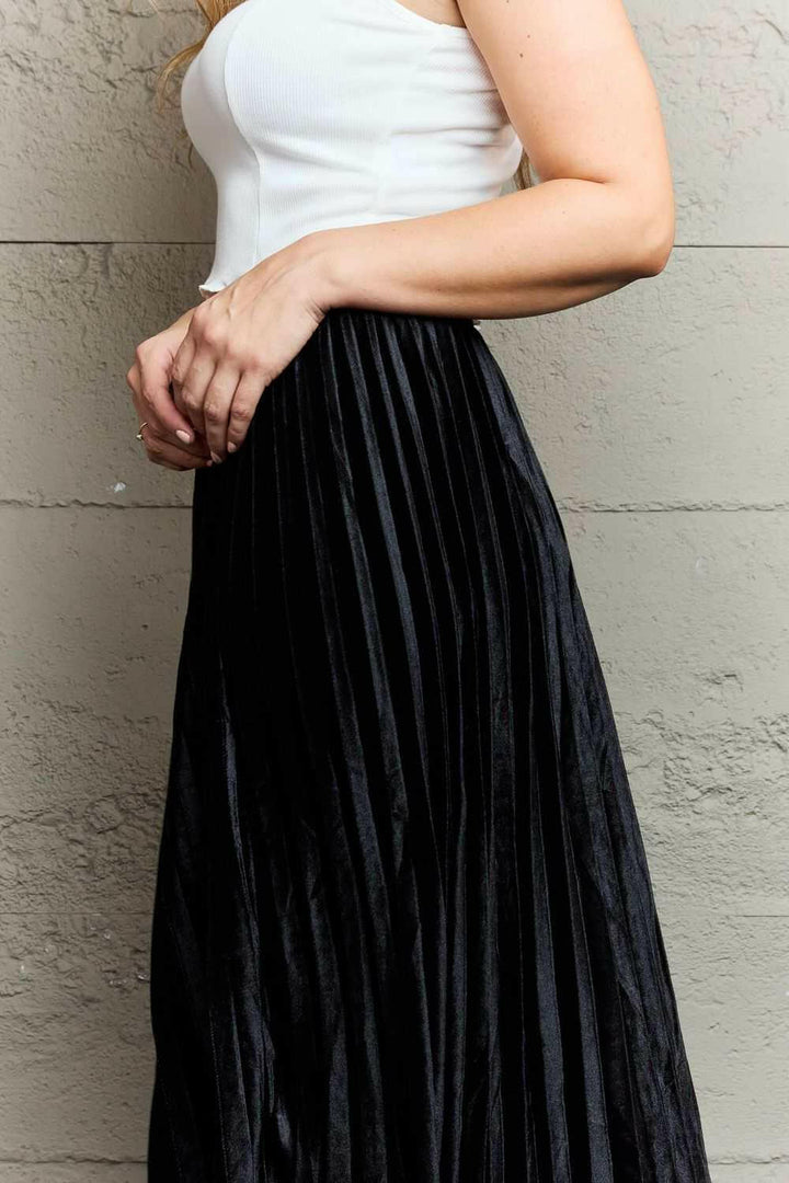 Ninexis Accordion Pleated Flowy Midi Skirt - The Rogue Daisy