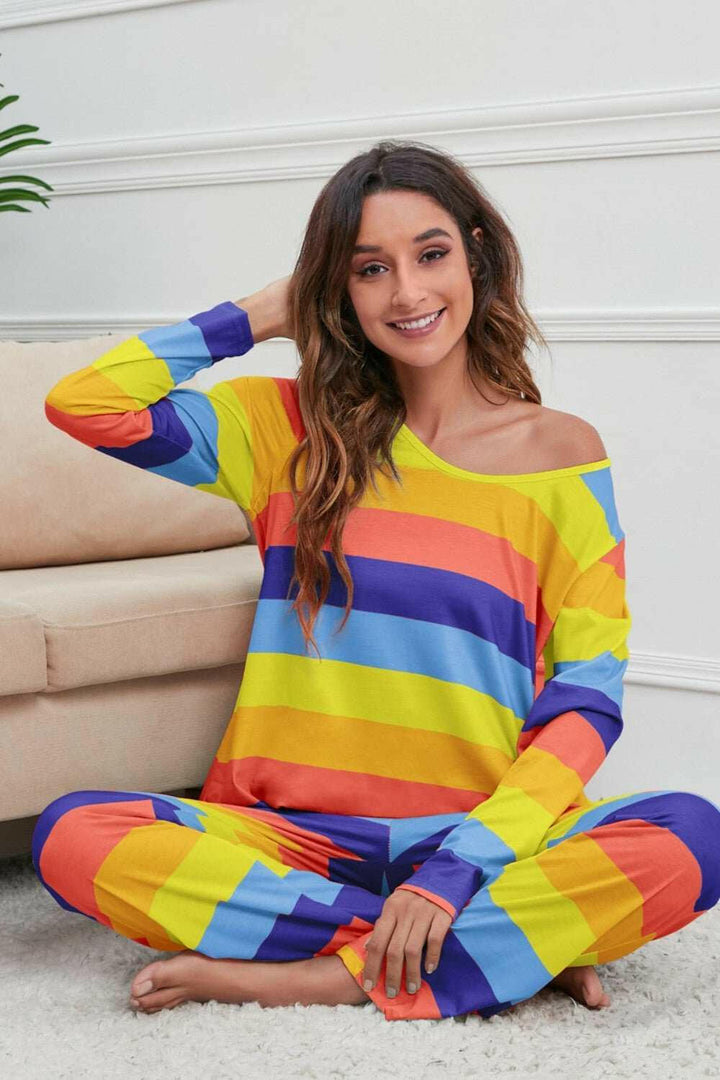 Rainbow Chill Pajama Set - The Rogue Daisy