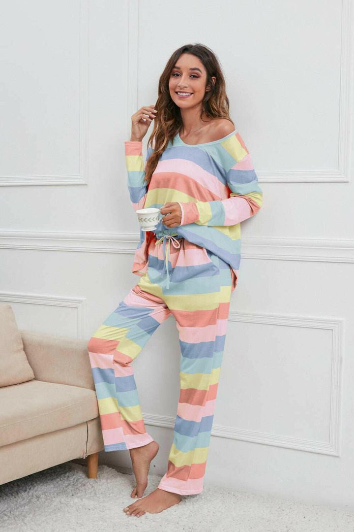 Rainbow Chill Pajama Set - The Rogue Daisy