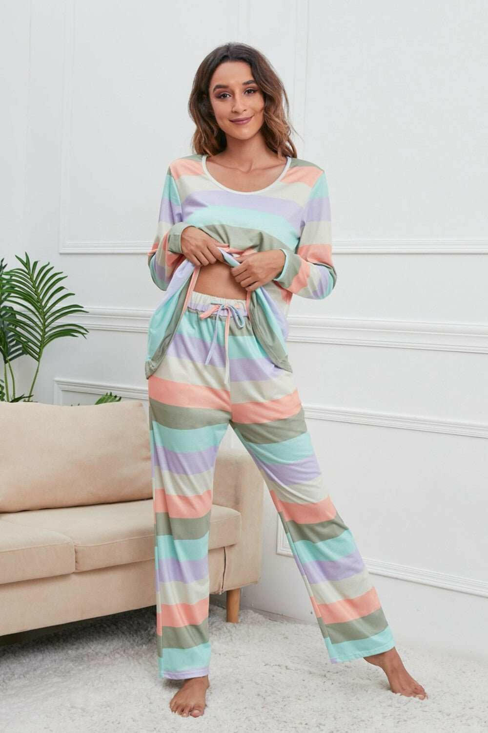 Rainbow Chill Pajama Set - The Rogue Daisy